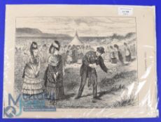 Original 19thc Lithograph Magazine Golfing Print titled 'The Westward Ho! Ladies Golf Club at