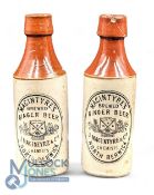 2x J Macintyre & Co North Berwick stoneware Ginger Beer Bottles, 2x stoneware bottles stamped Gray