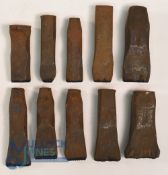 Collection of Golf Clubmakers and Retailers Cast Iron Club Head and Shaft Stamps (10) to incl