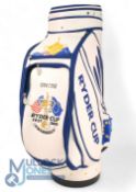 Unused 2008 Ryder Cup Bag Valhalla limited edition 19/150 with COA, in white and blue with Ryder Cup