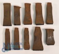 Collection of Golf Clubmakers and Retailers Cast Iron Club Head and Shaft Stamps (10) to incl