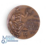1966 European Championships Participation Medal, Bronze medal issued to all Athletes 55mm in