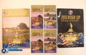 Autographs - multi-signed 2002 Ryder Cup Golf Programmes with Course and Players Guides - signatures
