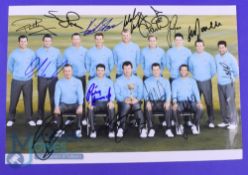 Autographs - 2008 Ryder Cup photograph -signed by all fourteen European Team members - signed in ink