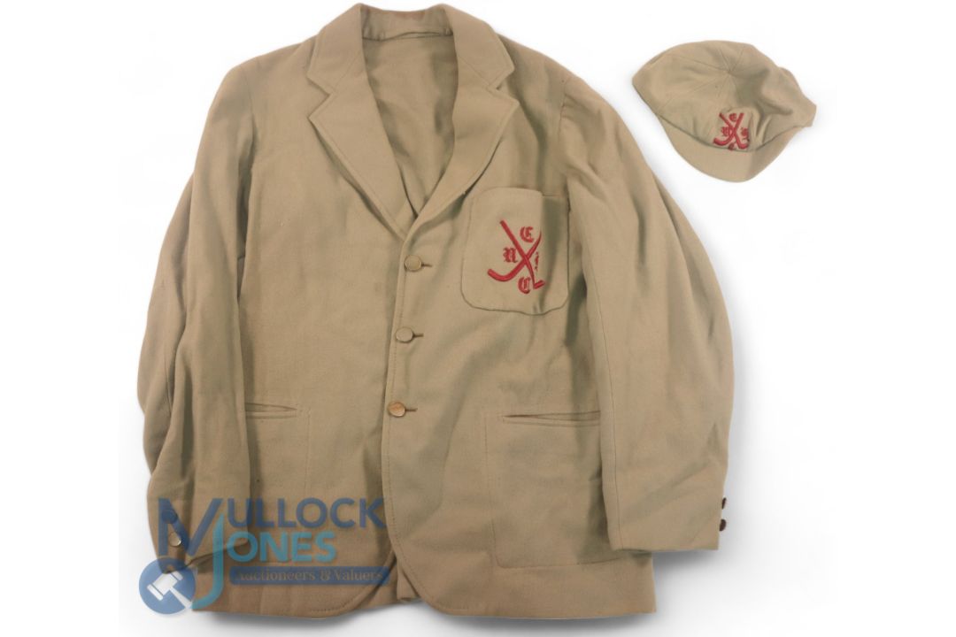 1928 Cambridge Blue Hockey Blazer and Cap, having logo to pocket and on front of the Cap (2)
