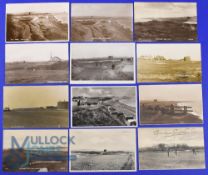 Interesting collection of Felixstowe Golf Links b&w postcards from the early 1900s onwards (12)