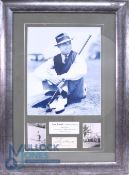 Sam Snead Autograph Display: to consist of Photographs and Autograph from a letter - 'Best Regards