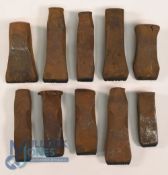 Collection of Golf Clubmakers and Retailers Cast Iron Club Head and Shaft Stamps (10) to incl Alex