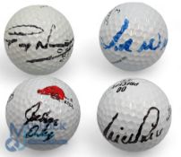 4x Open Golf Champions personally used and signed golf balls - Greg Norman Maxis 