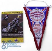 1987 Speedway Programme. 1987 World Championship in Amsterdam scores written in neatly together with