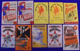 Speedway Programmes: 1940s to include West Ham 7/1947, West Ham Cundy Trophy and Carole Landis Cup