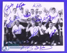 Autographs - 1989 Ryder Cup photograph signed in ink by thirteen European team members including
