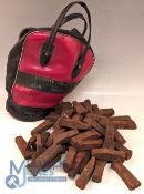 Quantity of Golf Club Maker Stamp Die Tools, all with a Geoffrey Cotton PGA Head golf bag, dozens of