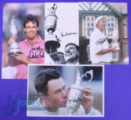 Autographs - 12x signed British Open Golf Championship Winner's photographs - signed in ink by