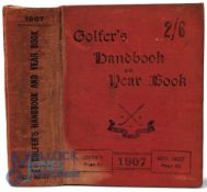 The Golfers Handbook & Year Book 1907 - illustrated with photographs and advertisements, red cloth