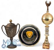 Trophies Football: New Inn & Royal Albion Hospital Cup 36cm high, Olympic Plate for Football