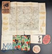 Pattison's Scottish Whisky Cyclist Road Map Shropshire Staffordshire Cheshire Derbyshire, with a