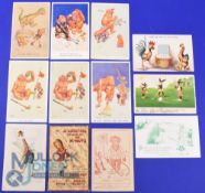 Interesting collection of various early British and American Humorous Animal Character coloured