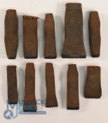 Collection of Golf Clubmakers and Retailers Cast Iron Club Head and Shaft Stamps (10) to incl John
