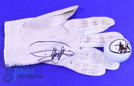 Gregory Havret (Fr and 2007 Scottish Open Champion) Players signed worn golf glove and golf ball