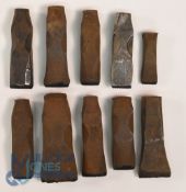 Collection of Golf Clubmakers and Retailers Cast Iron Golf Club Head and Shaft Stamps (10) to incl