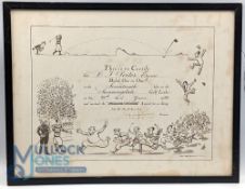 1928 Sunningdale Hole in One Certificate Award Johnnie Walker awarded to C J Porter Esquire 28th