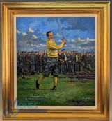Craig Campbell Golf Artist: Cotton's Approach to the 7th Hole at Carnoustie in the 1937 Open: a fine