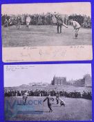 2x Early Amateur Golf Championship, St Andrews postcards to include the 1895 semi-final John Ball