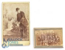 Early Golfer Photographs: a Cabinet Card of a golfer gentleman c1890, Cromie Thomson taken by H