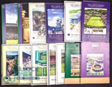 Wimbledon Lawn Tennis Championships Programmes. Official programmes held at Wimbledon for the