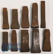 Collection of Golf Clubmakers and Retailers Cast Iron Club Head and Shaft Stamps (10) to incl, James