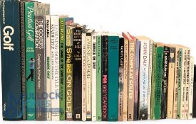 Carton of Golf Books - hardback and paperback books with noted examples to incl: Collecting Old Golf