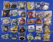 Collection of Horse Racing Enamel Members Badges. Covering the years 1970 - 2000s for the