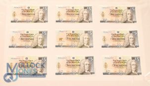 9x Golf Royal Bank of Scotland Banknotes multi signed - 8x Commemorative Golf Series with R& A