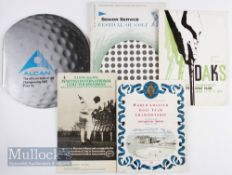 Various Golfing Programmes and Brochures to include Dalmahoy Golf Club Edinburgh Senior Service