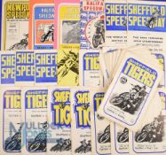 1973-75 Sheffield Tigers Speedway Programmes, 45 home programmes of league cup and internal meets,
