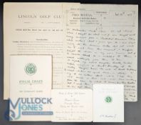 1908-1959 Golf Emphera, a mixed lot with Lincoln Golf Club spring meeting programmes of events in