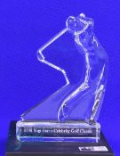 1998 Yogi Berra Celebrity Golf Classic Trophy. Hoya Crystal comes from Yogi Berra's personal
