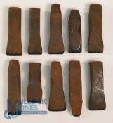 Collection of Golf Clubmakers and Retailers Cast Iron Club Head and Shaft Stamps (10) to incl J.J