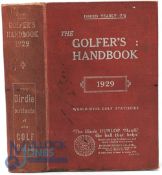 The Golfers Handbook & Year Book 1929 - illustrated with photographs and advertisements, red cloth