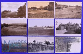 Selection of various English Golf Links b&w postcards from the early 1900s onwards (9) to incl