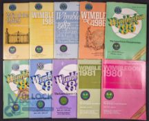 Wimbledon Lawn Tennis Championships Programmes. Official programmes held at Wimbledon for the