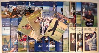 1981-2012 The Open Golf Championship Programmes: a collection starting with a 1981 programme, then a