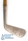 Unusual styled Tom Stewart, St Andrews No 10 chipping iron with very rounded leading edge and