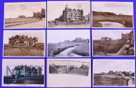 Interesting Collection of St Andrews Golfing Postcards, Old Tom Morris, Bobby Jones, and other