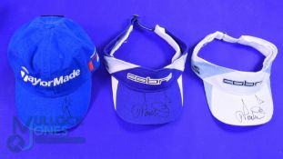Collection of PGA Tour Winners signed Caps and Visors (3) to incl Scott Verplank TaylorMade and 2x