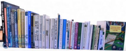 Carton of Golf Books: hardback and paperback books, with noted examples of The Centurions Mike