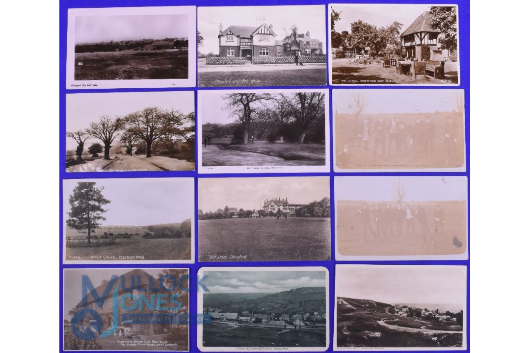 Interesting collection of early 20th century English Golf Links b&w postcards (12) to incl 8x