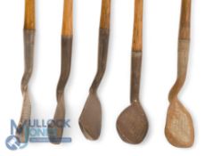 Mixture of Fairlie's and Smith's Anti Shank irons and putters (4) incl 2x niblicks, a driving