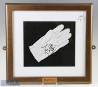 Signed Golf Glove - Dean Robinson Scottish golfer, a used white glove, plus signed Golf Glove -
